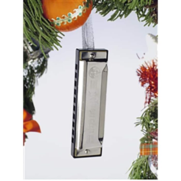 Silver Harmonica Ornament