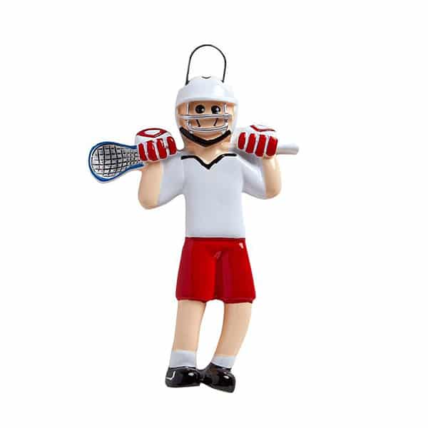 Lacrosse Boy Ornament Personalized