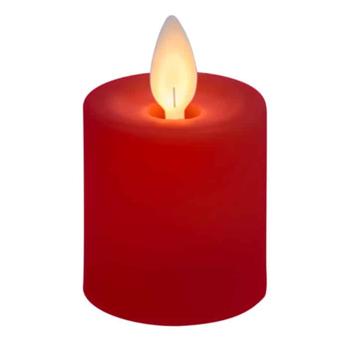 Luxurylite Red Led Votive Candle Set of Two