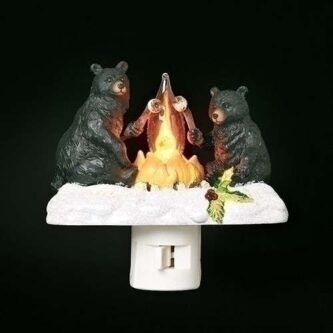 Black Bear Campfire Night Light