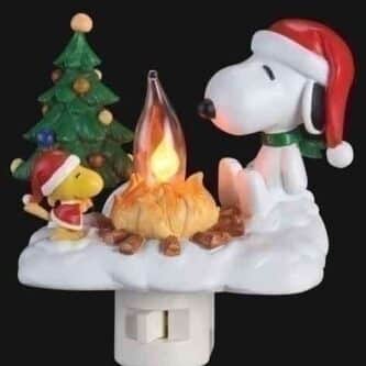 Snoopy Woodstock Campfire Night Light