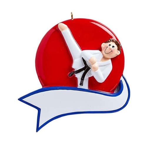 Karate Boy Ornament Personalized