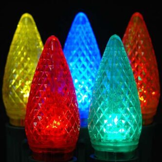 C7 LED Faceted Replacement Light Bulbs
