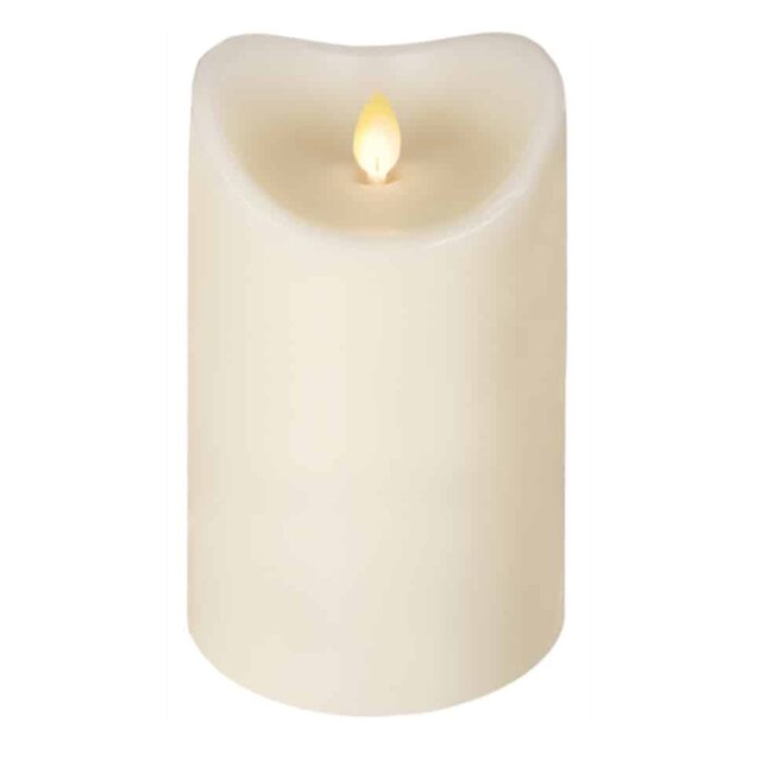 Luxurylite Ivory Wax Led Pillar Candle Six Sizes