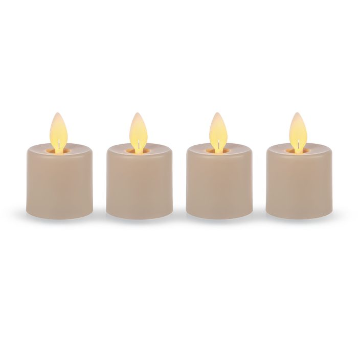 Luxurylite Moving Flame Tea Lights Set Two Colors