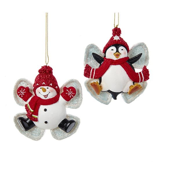 Snow Angel Snowman or Penguin Ornament