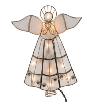 Capiz Angel with Trumpet Treetop