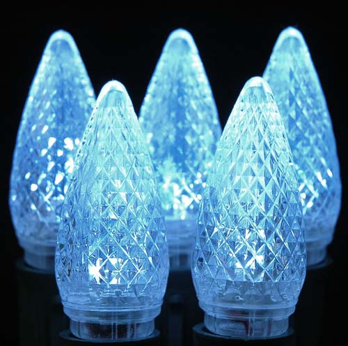 C9 Led Faceted Replacement Bulbs 8 Colors