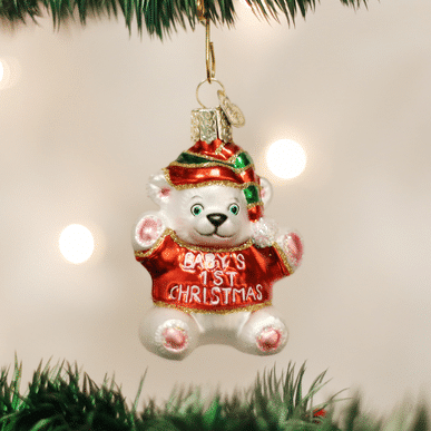 Babys 1st Christmas Teddy Bear Ornament Old World Christmas