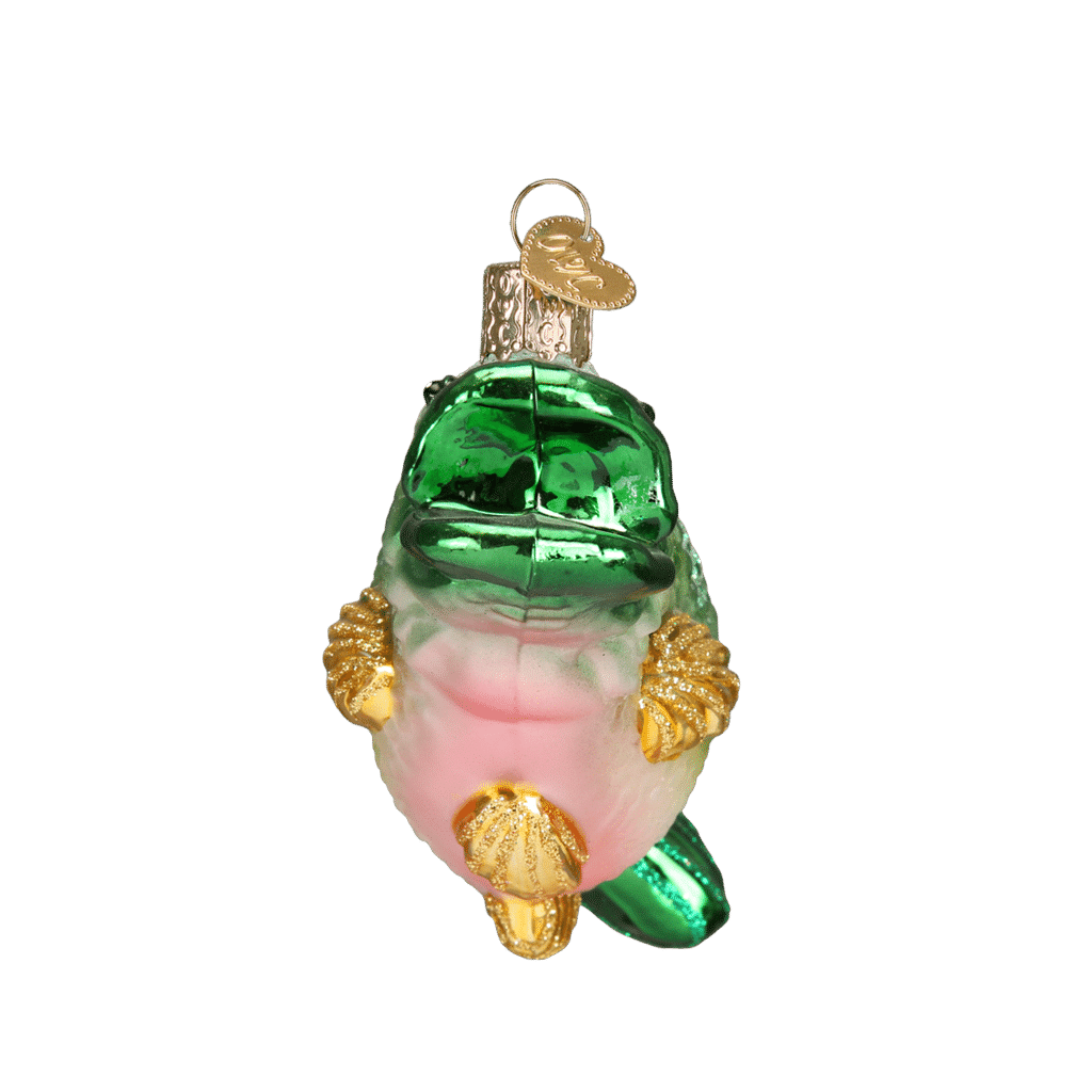Old World Christmas Largemouth Bass Blown Glass Ornament