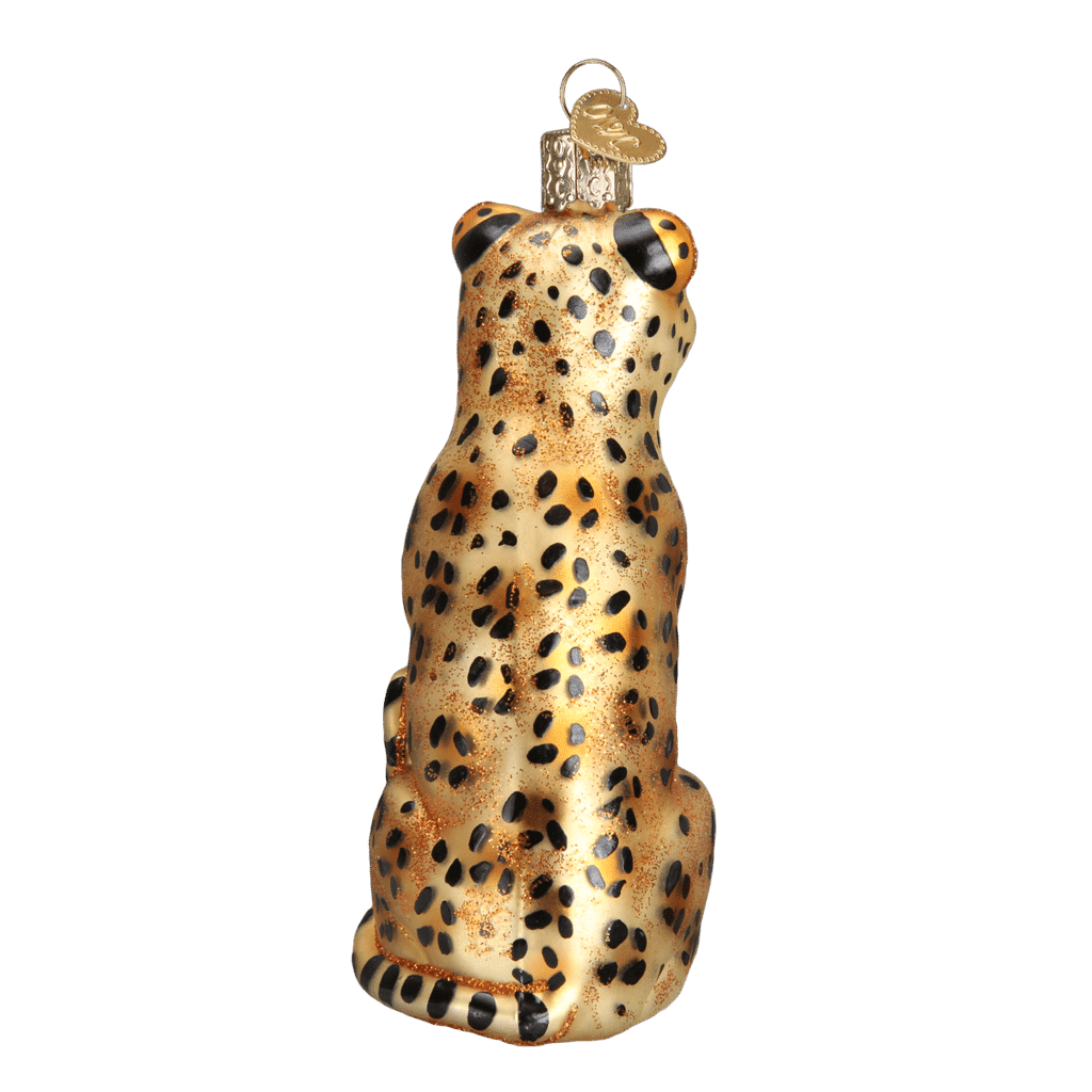 Old World Christmas Leopard Blown Glass Ornament