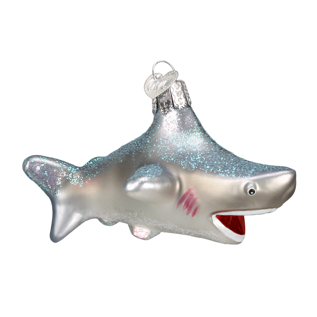 Old World Christmas Blown Glass Shark Onament