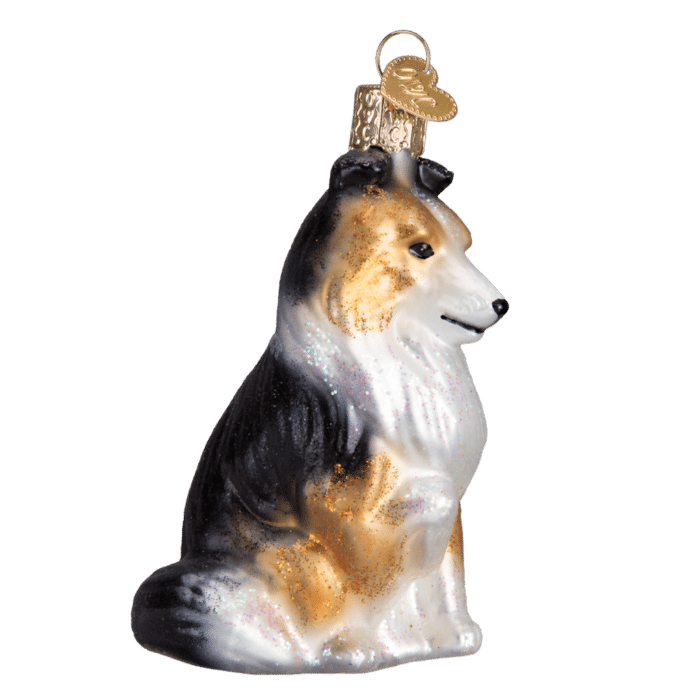 Old World Christmas Sheltie Blown Glass Ornament