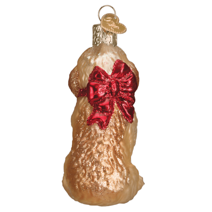 Old World Christmas Cockapoo Puppy Blown Glass Ornament