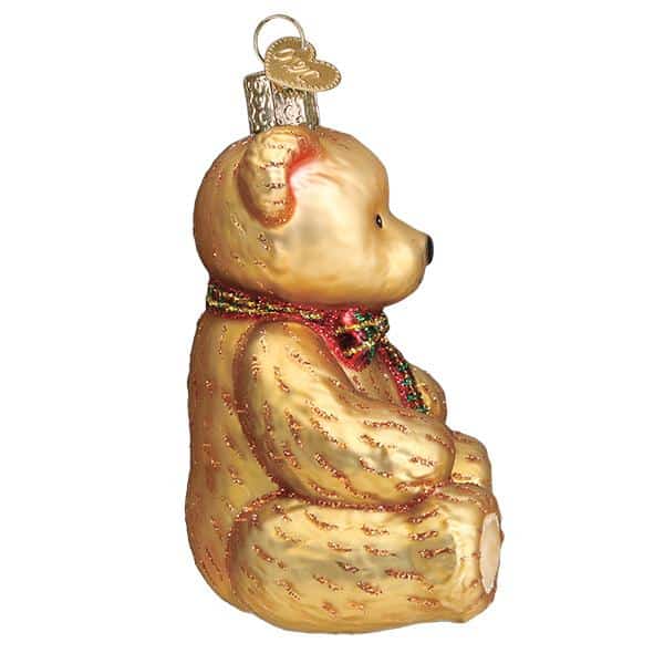 Old World Christmas Blown Glass Teddy Bear Ornament