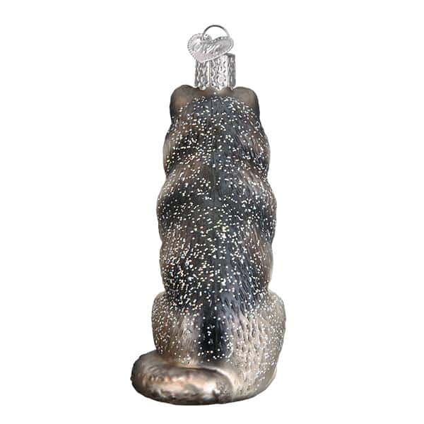 Old World Christmas Blown Glass Sitting Wolf