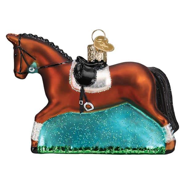 Old World Christmas Blown Glass Dressage Horse Ornament