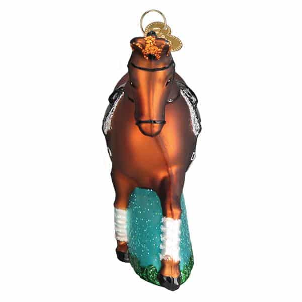 Old World Christmas Blown Glass Dressage Horse Ornament