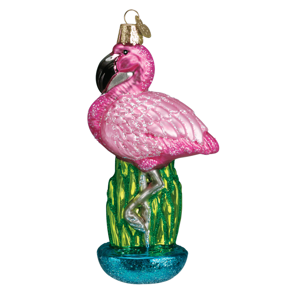 Old World Christmas Blown Glass Flamingo Ornament