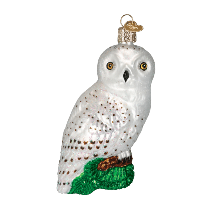 Old World Christmas Blown Glass Great White Owl Ornament