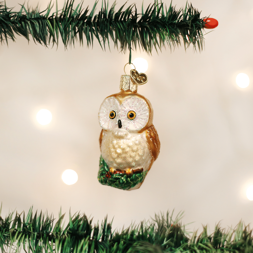 Old World Christmas Blown Glass Christmas Owl Ornament