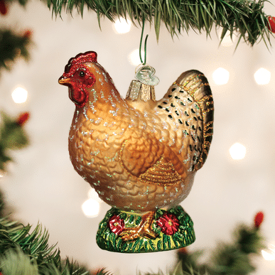 Old World Christmas Blown Glass Spring Chicken Ornament