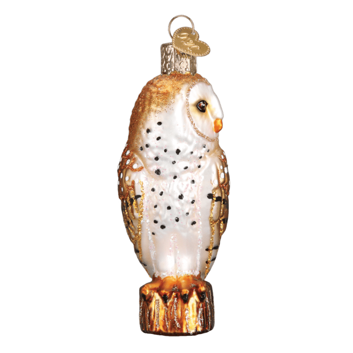 Old World Christmas Blown Glass Barn Owl Ornament