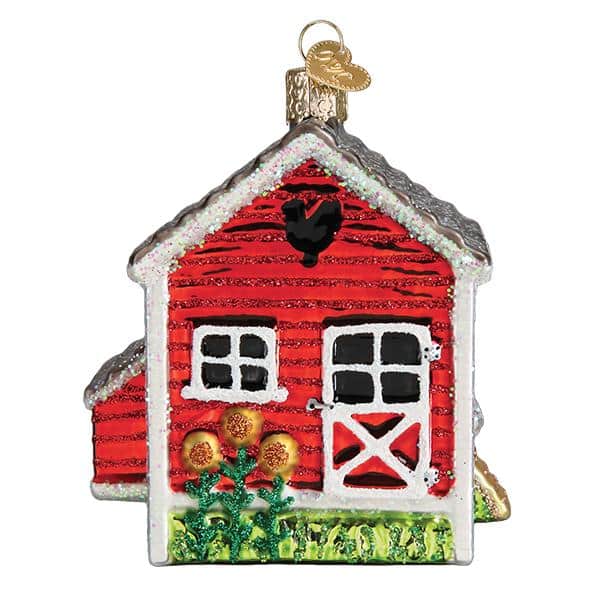 Old World Christmas Blown Glass Chicken Coop