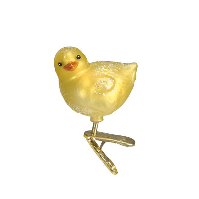 on Sale Old World Christmas Blown Glass Baby Chick Ornament