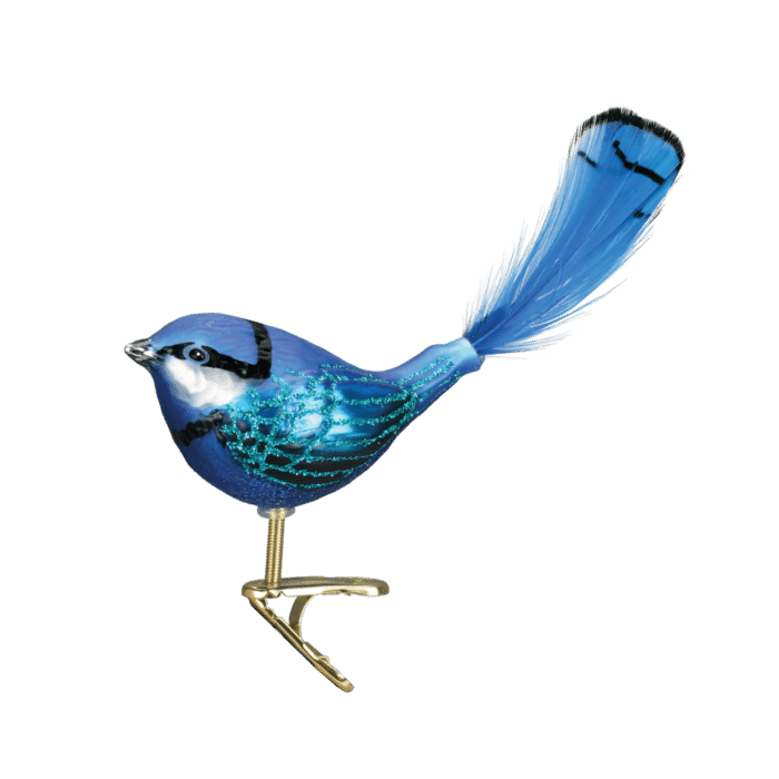 Old World Christmas Blown Glass Fairy Wren Clip on Ornament