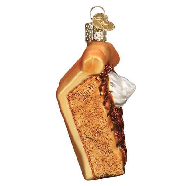 Old World Christmas Blown Glass Piece of Pecan Pie Ornament