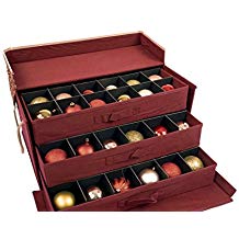 Three Drawer Ornament Storage with Top Lid