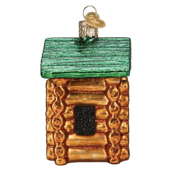 Old World Christmas Blown Glass Lincoln Logs Ornament