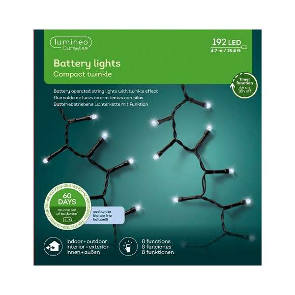 Led 192 Lights Battery Twinkle Effect Three Styles