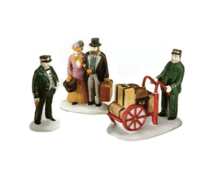 Holiday Travelers Dept 56 Rare Retired Dickens Village Pre owned