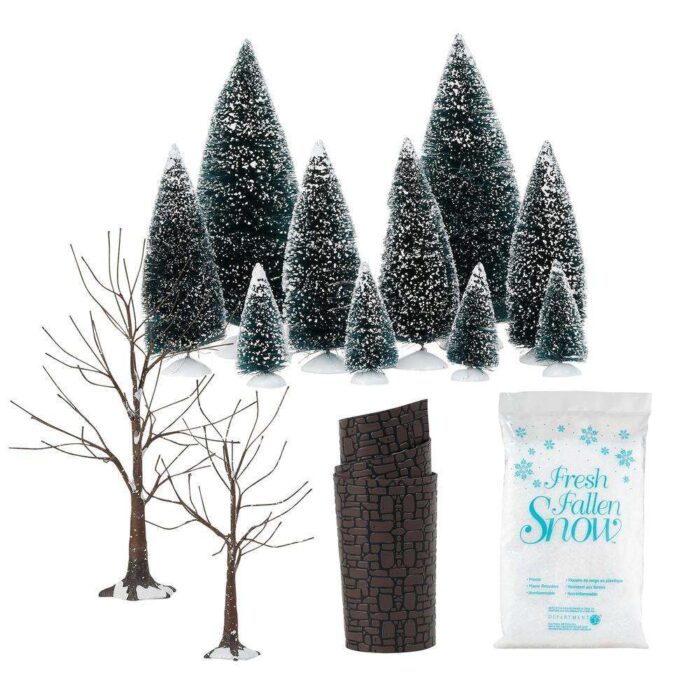 Landscape Trees Snow Road Dept 56