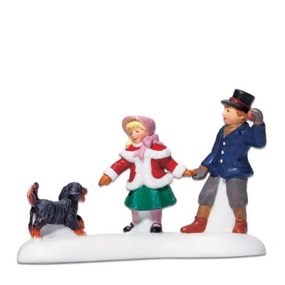 Dept 56 Dickens Playing with a Puppy
