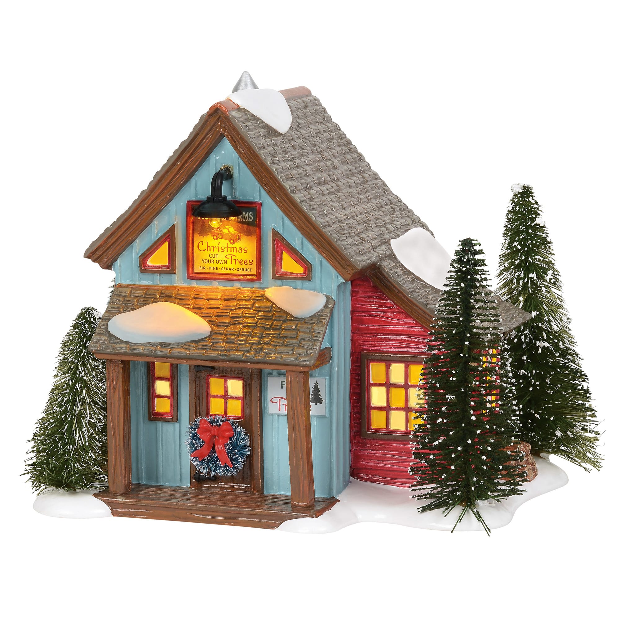 Dept 56 Snow Village the Village Farms Tree Lot