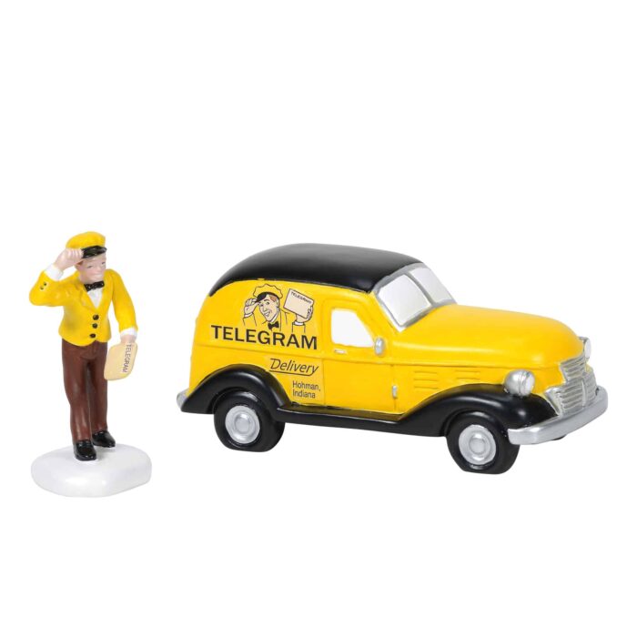 Dept 56 a Christmas Story Old Mans Telegram Delivered