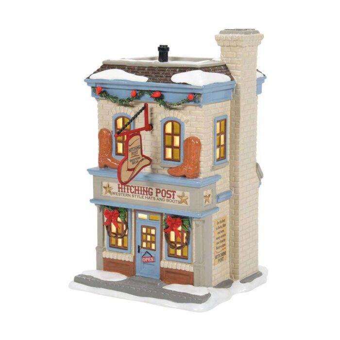Dept 56 Snow Village Hitching Post Retired