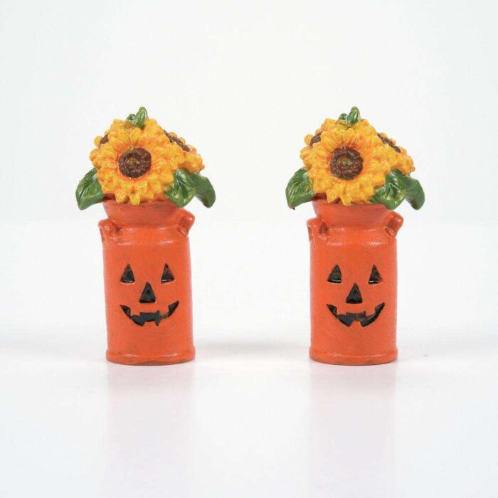 Dept 56 Snow Village Harvest Pumpkins Milk Cans