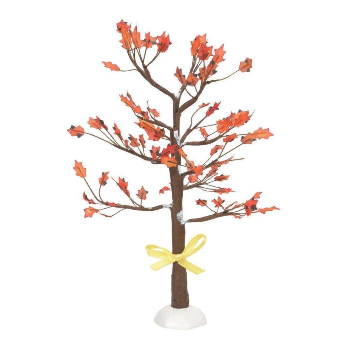 Dept 56 Snow Village Yellow Ribbon Oak