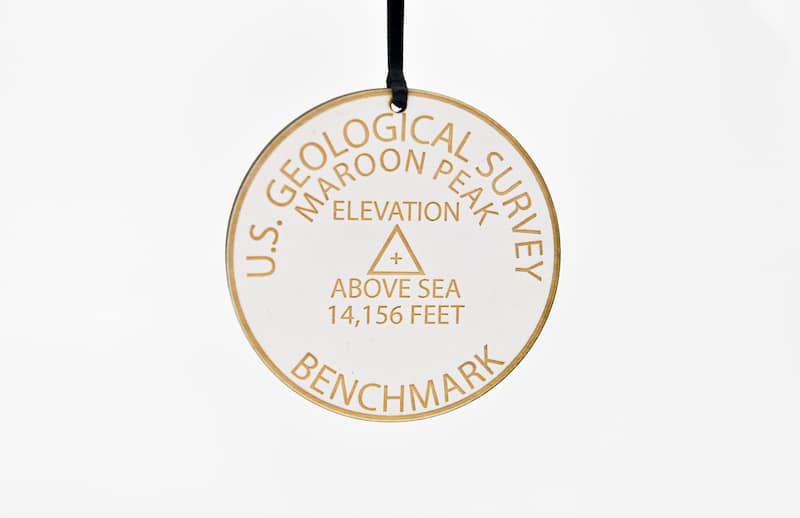 Colorado 14ers Geographical Benchmark Ornaments St Nicks Exclusive