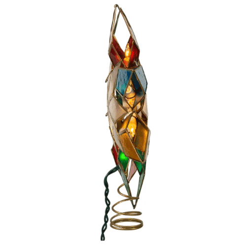 Side Capiz Multicolored Star Treetop