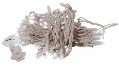 Cool White White Wire Twinkle Wide Angle Led 50 Light Sets