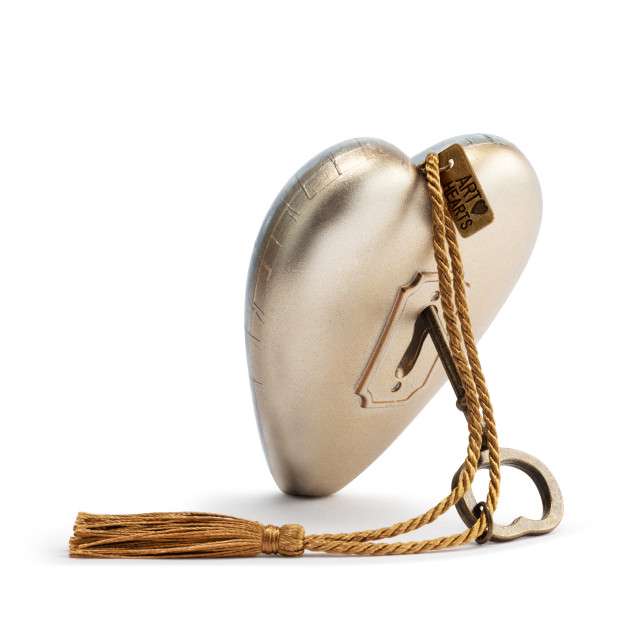 Deer Friends Christmas Art Heart Ornament Back