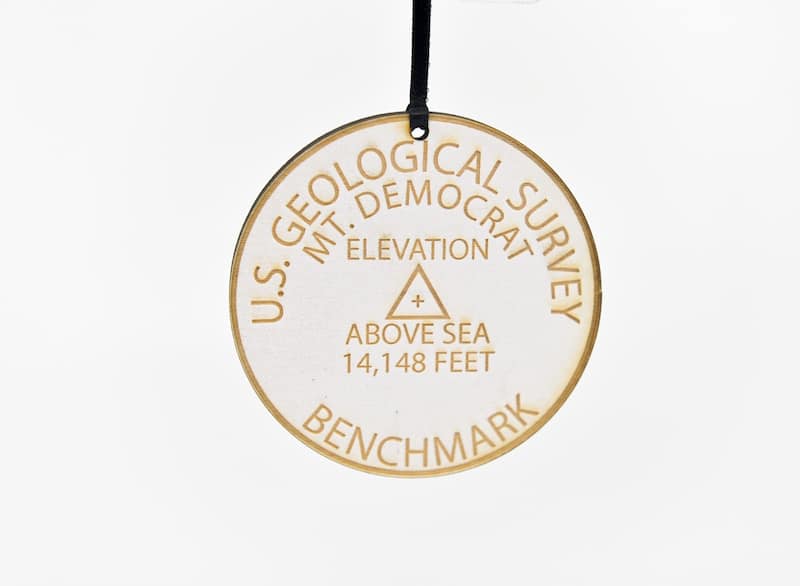 Colorado 14ers Geographical Benchmark Ornaments St Nicks Exclusive