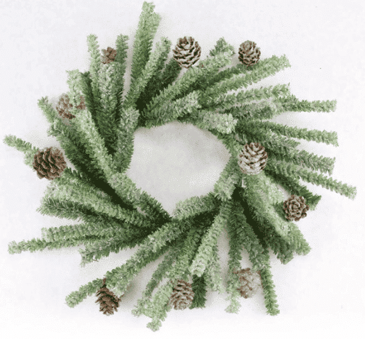 Frosted Pinecone Candle Ring