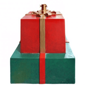 Gift Box Tree Stand Outdoor Decor