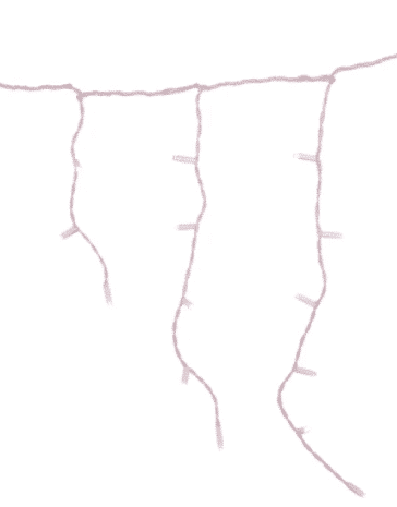 Icicle Led Light Set Twinkle or Steady on Strand